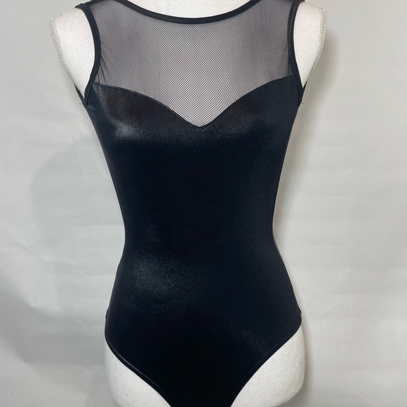 Blackmilk sweat heart mesh fish neck high neck open back bodysuit - Picture 5 of 9